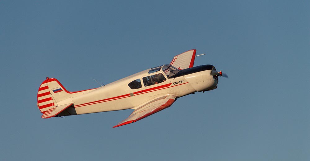 Полет на самолете як-18 Т в Самаре